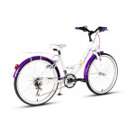 Detský bicykel 24 Kands Laguna Giulieta Bielo-fialový